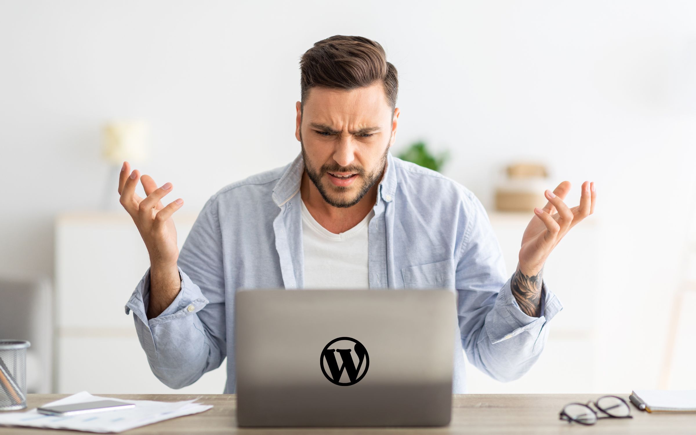 Man frustated that his website is down due to mod security problem